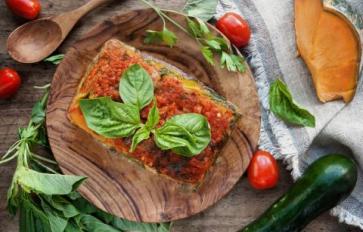 Vegetarian Polenta-Crusted Zucchini Lasagna